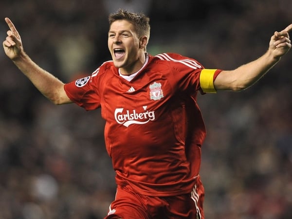 Steven Gerrard scored his first Premier League hat-trick at Anfield today