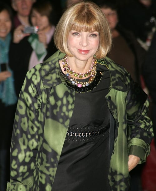 Wintour wears sunglasses as "armour"