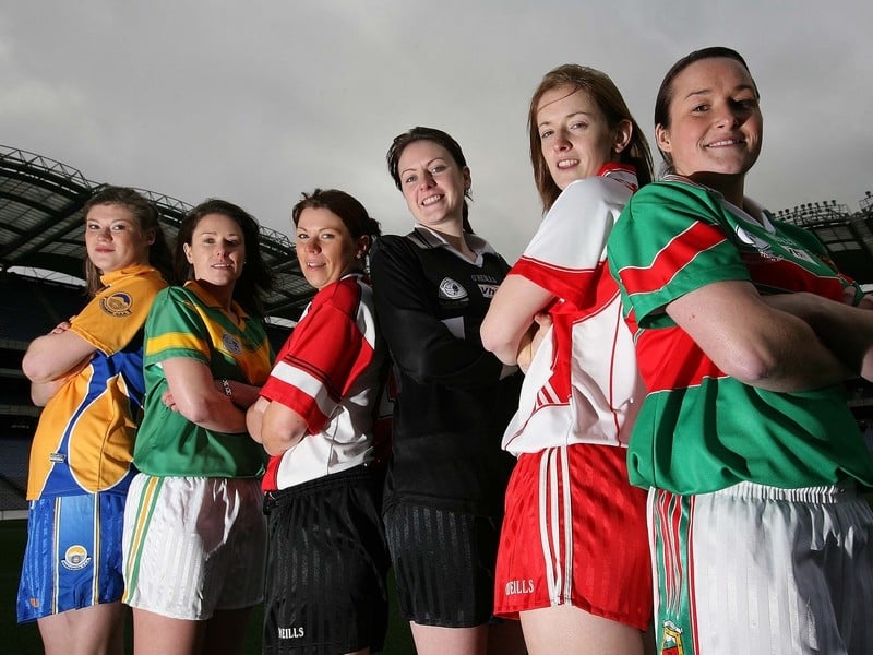 The captains of the six clubs competing in this weekend's Ladies' Club Football finals met at Croke Park today