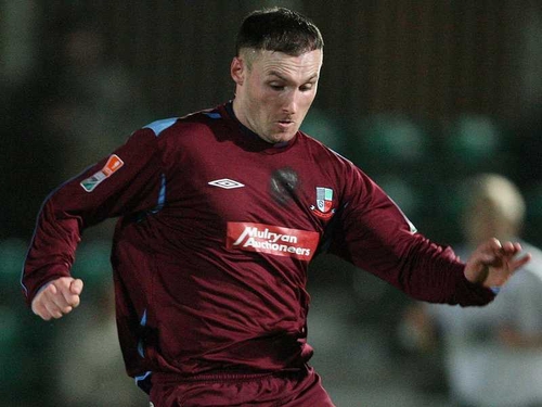 Mervue United's two-goal hero David Goldbey