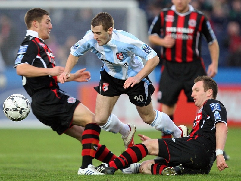 Niall McGinn starred for Derry in their Cup final defeat to Bohs