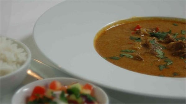 Beef Malay with Steamed Basmati Rice and Pineapple