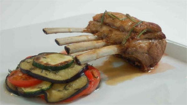 Roast Rack of Lamb with Provencal Vegetables
