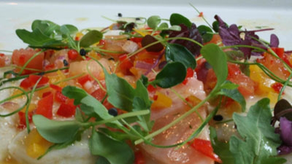 Salmon, monkfish and halibut ceviche