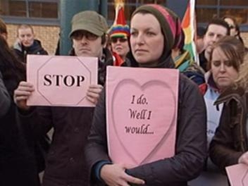 Dublin - Protest at Civil Registry Office