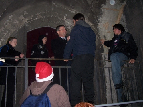 Galway - Minister confronts student - (Pic: Kevin O'Connor)