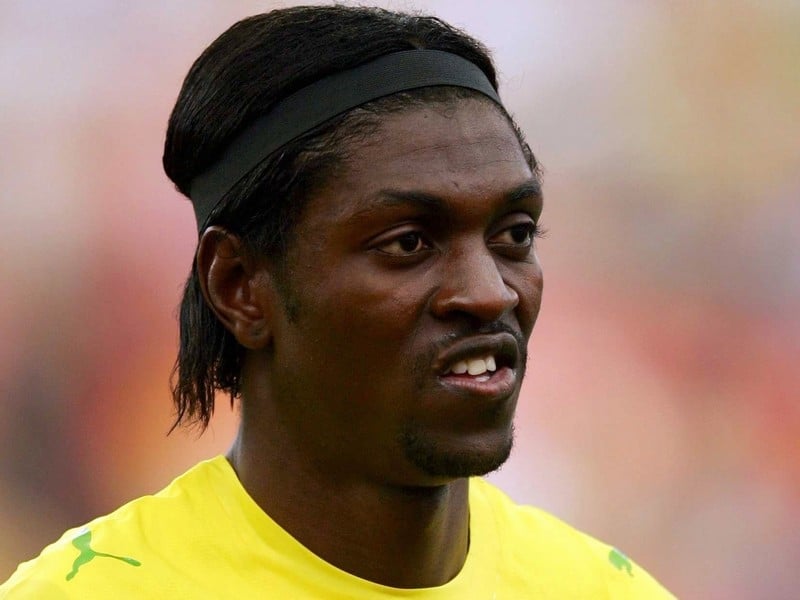 Emmanuel Adebayor was back in the goals for Arsenal