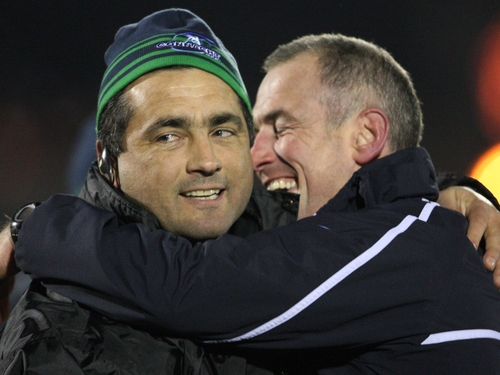 Connacht coach Michael Bradley with Eric Elwood