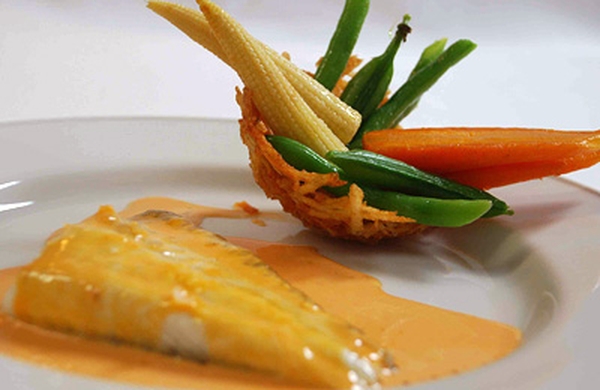 Grilled Brill (or Turbot) with Crab Sauce