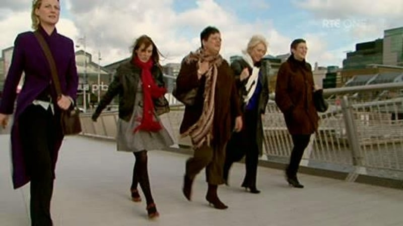 The cast of 2009 RTÉ One TV series Five Women Go Back to Work
