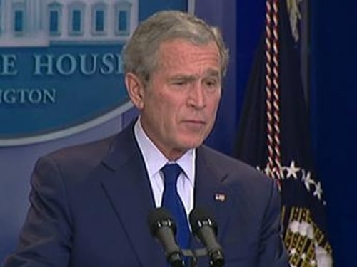 George W Bush - Obama takeover is moment of hope