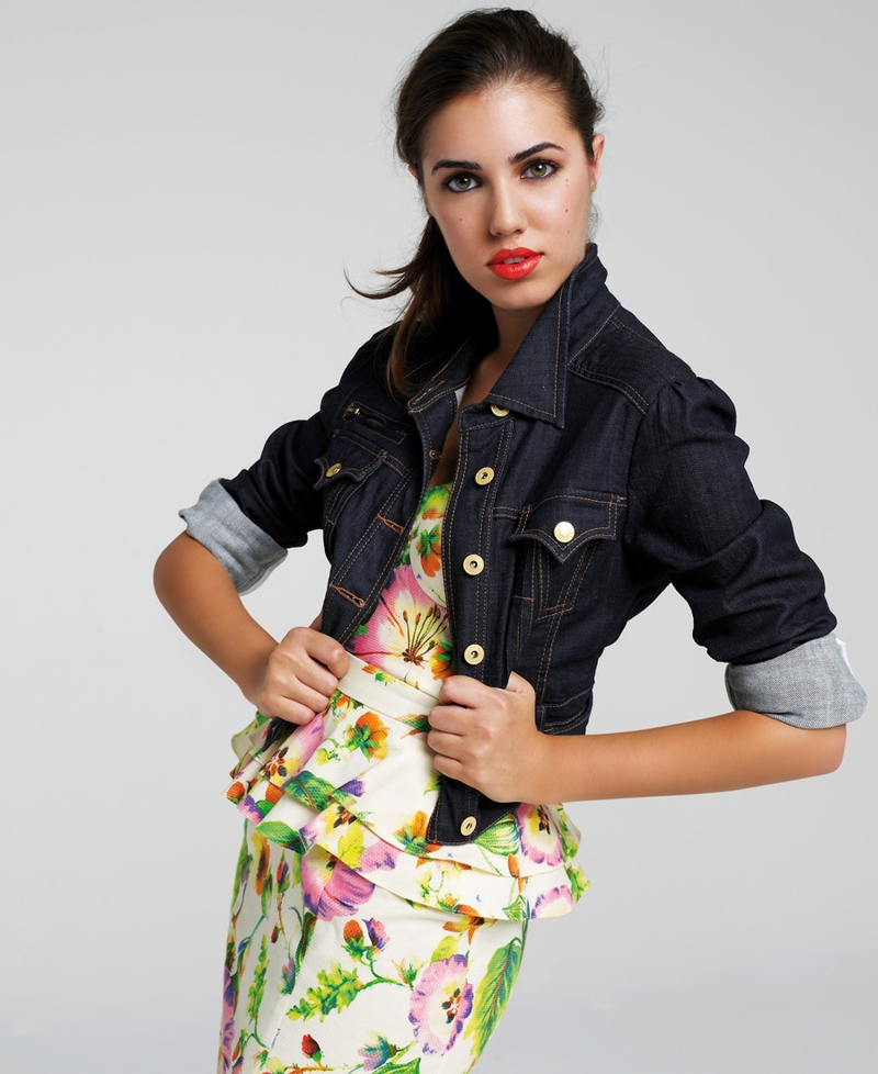 Amber Le Bon modelling for River Island