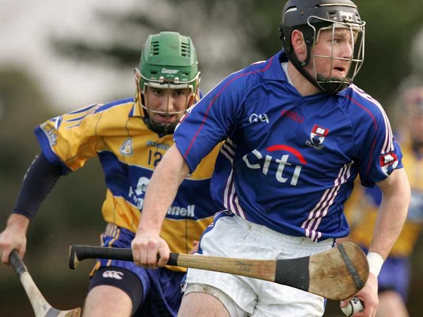WIT's Stephen Lillis and Colin Ryan of Clare in action at Meelick this afternoon