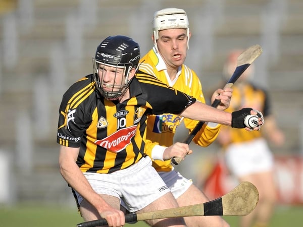 Kilkenny's Michael Rice gets away from Johnny Campbell of Antrim