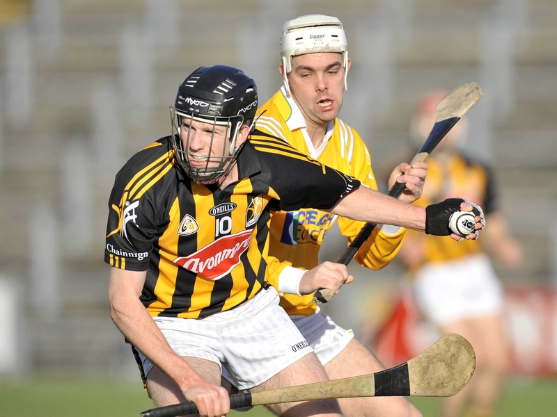 Kilkenny's Michael Rice gets away from Johnny Campbell of Antrim