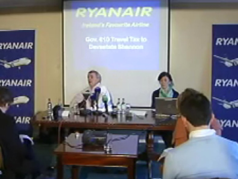 Shannon - Ryanair blames decision on Government levy for reduction