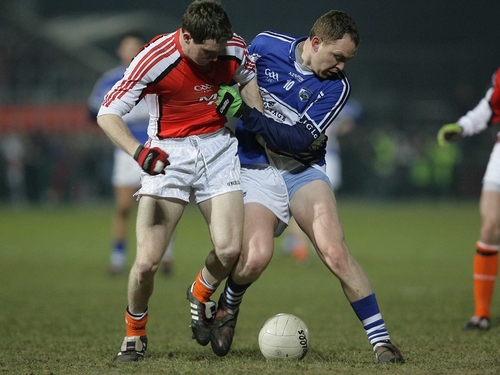 Brian McCormack (right) was sent off early in the second half of Portlaoise's clash with Kilmurry