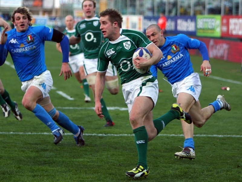 Luke Fitzgerald bagged a brace in Rome