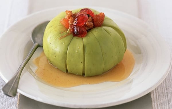 Baked Apple with Toffee Yoghurt