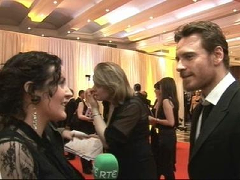Michael Fassbender stops for a chat at the IFTAs