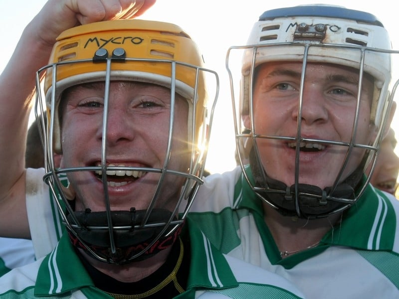 Ballyhale's James 'Cha' Fitzpatrick and TJ Reid celebrate their win over Carrickshock in the Kilkenny County final