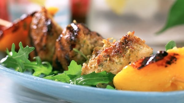 Chicken Tikka Kebabs with Salad