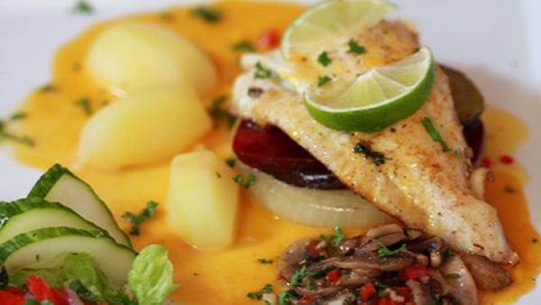 Fillet of Brill served with Caramelised Vegetables