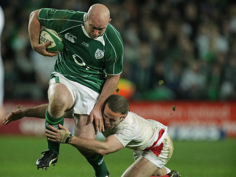 John Hayes earns his 100th cap against England at Twickenham this afternoon