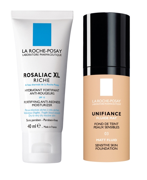 Rosaliac XL Riche and Unifiance Fluide Mat Sensitive Skin Foundation