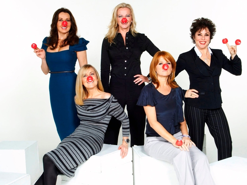 Mone - pictured (centre back) with celebrity team-mates