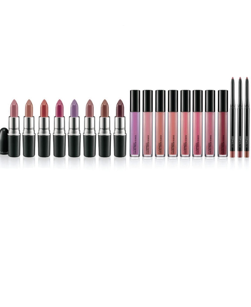 MAC Creme Team collection of lipglosses, lipsticks and lip liners