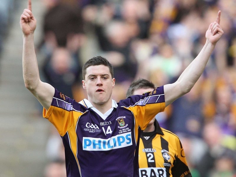 Kilmacud goalscorer Mark Davoren celebrates his first half strike