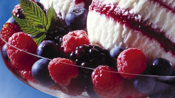 Chilled Forest Fruits and Melted White Chocolate