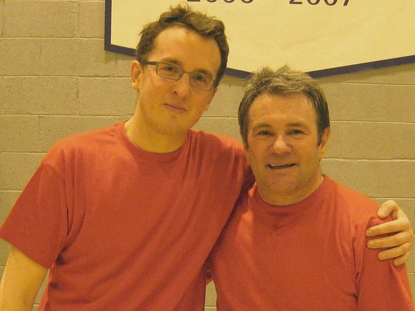 Ray Houghton meets broadcasting legend Damien O'Meara