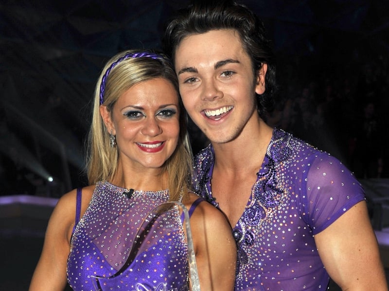 Ray with his skating partner Maria - The pair ere crowned winners of the show last night