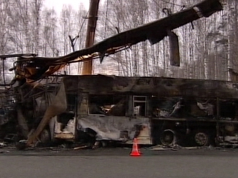 Russia - Bus crashed in Petuhski