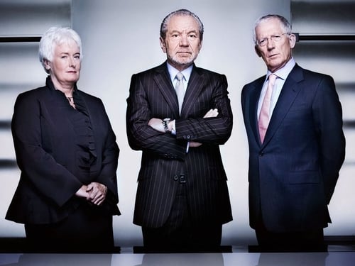 Mountford pictured with Alan Sugar and Nick Hewer