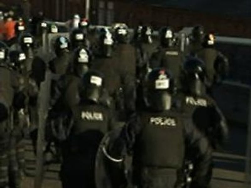 Belfast - 11 police officers have been injured