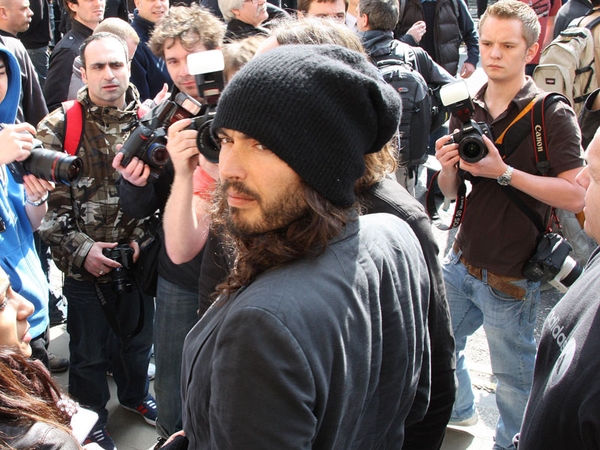 Brand at the protests in London today