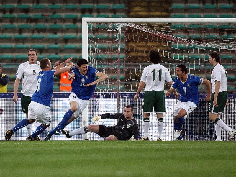 Iaquinta celebrates breaking the deadlock