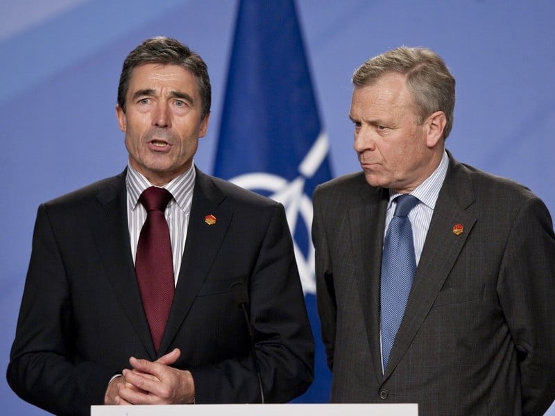 Anders Fogh Rasmussen - Will succeed Jaap de Hoop Scheffer (right)