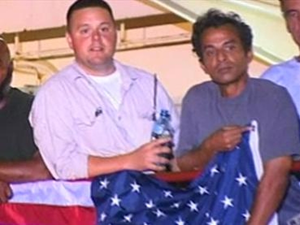 Kenya - Crew of Maersk Alabama celebrate captain's release