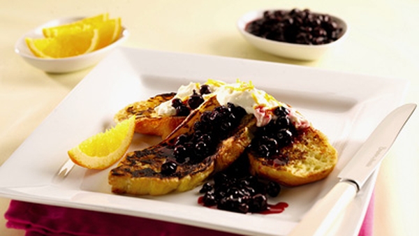 Croissant Frits with Blackcurrants and Orange