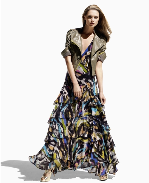 A ruffled dress from the collection