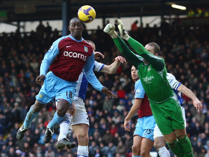 A goal from Emile Heskey (l) was not enough to secure three points for Aston Villa