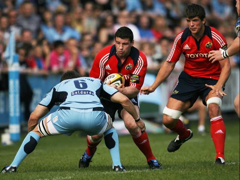 Denis Leamy scored for Munster, but they were beaten by a determined Cardiff side