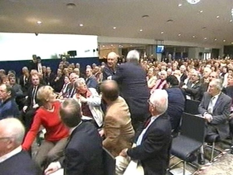 AIB EGM - Angry shareholders confront AIB board