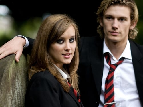 April Pearson with co-star Alex Pettyfer