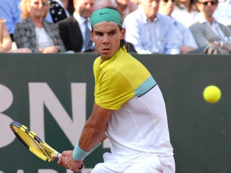 Rafael Nadal got through a tough test, dropping the second set, to German Nicolas Kiefer