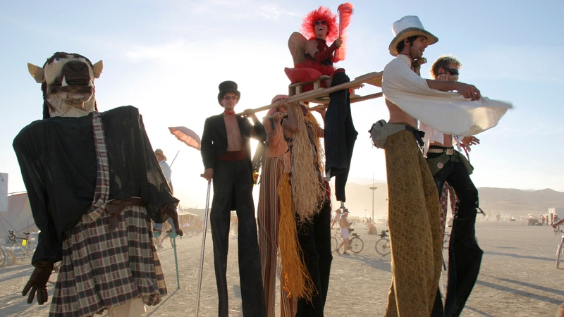 Performers at the Burning Man festival